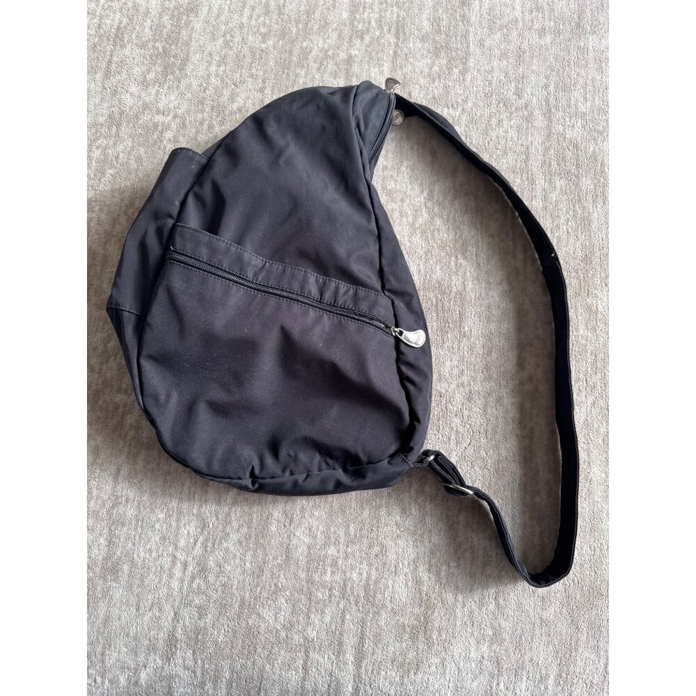 Ameribag Nylon Carry-All  Sling Back Minimalist Design Black Sling Backpack Adju